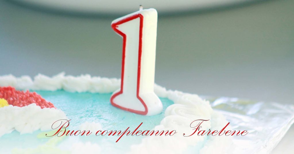 Buon Primo Compleanno Farebene Farebene